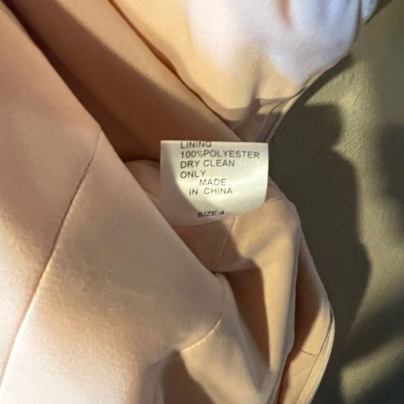 Tadashi Collection Silk Chiffon Gown Sz 4 Cream - Picture 6 of 6